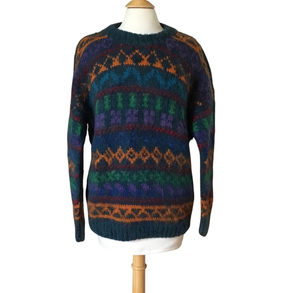 Vintage Unisex Knit Wool Sweater Nepal